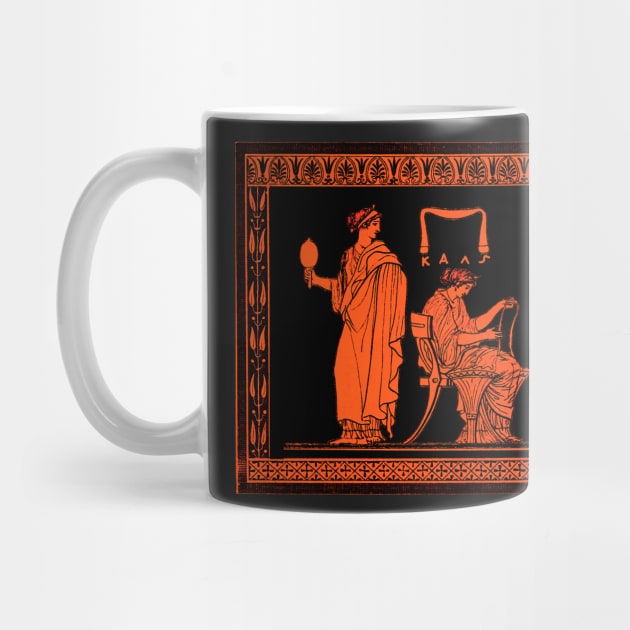 Ancient Greek Women at Work Attic Vase Scene by WillowNox7